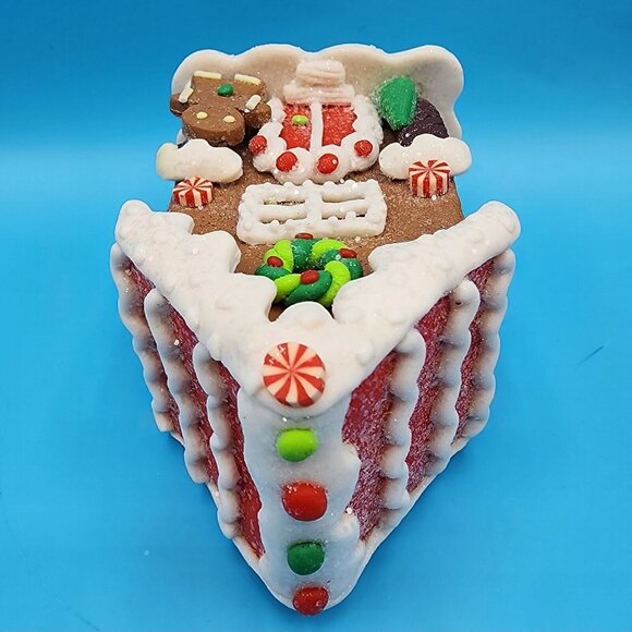 Gingerbread House Gingerbread Man Peppmermit Faux Cookie Frosted Glitter v2 - Picture 6 of 8